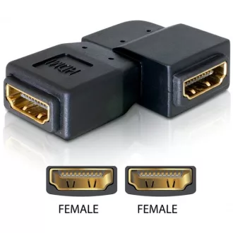 Delock adapter HDMI anya > HDMI anya 90  balra (65078)