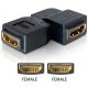 Delock adapter HDMI anya > HDMI anya 90  balra (65078)