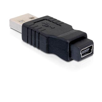   Delock Adapter nemváltó mini USB-B 5-tűs anya  USB-A apa (65094)