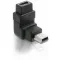 Delock Adapter USB-B mini 5tűs apa/anya 90 , derékszögű, nikkel bevonat (65096)