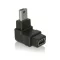 Delock Adapter USB-B mini 5tűs apa/anya 90  derékszögű USB-B mini 5tűs adapter (65097)
