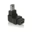 Delock Adapter USB-B mini 5tűs apa/anya 90  derékszögű USB-B mini 5tűs adapter (65097)