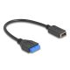 Delock USB 5 Gbps kábel tűfejes anya   belső E-típusú A kulcsos anya USB csatlakozókkal 25 cm