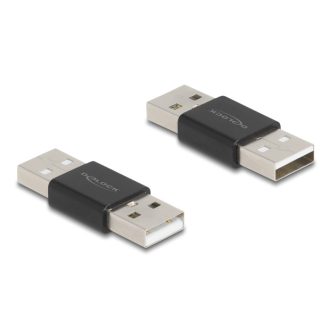 Delock A-típusú USB 2.0 fém adapter apa - apa (65108)