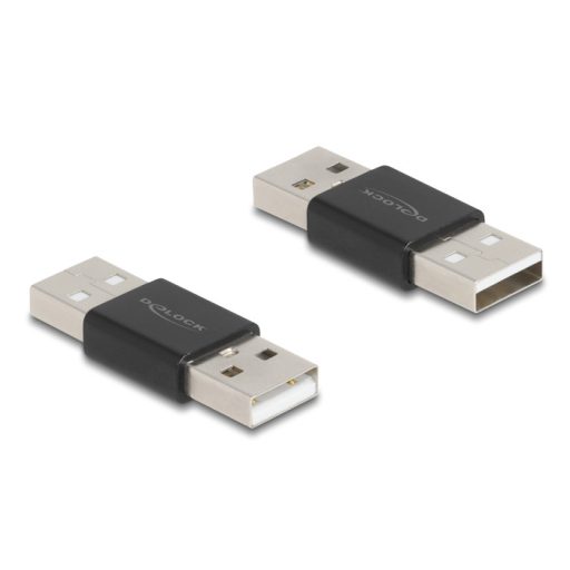 Delock A-típusú USB 2.0 fém adapter apa - apa (65108)