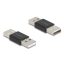 Delock A-típusú USB 2.0 fém adapter apa - apa (65108)