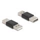 Delock A-típusú USB 2.0 fém adapter apa - apa