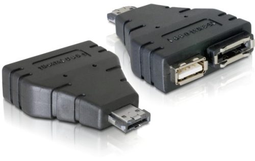 Delock adapter Power-over-eSATA > 1x eSATA és 1x USB (65119)