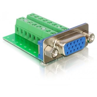 Delock VGA (anya)   16 tűs sorkapocs adapter (65170)