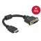 Delock Adapter HDMI csatlakozó - DVI 24+5 aljzat 4K 30 Hz, 20 cm (65206)