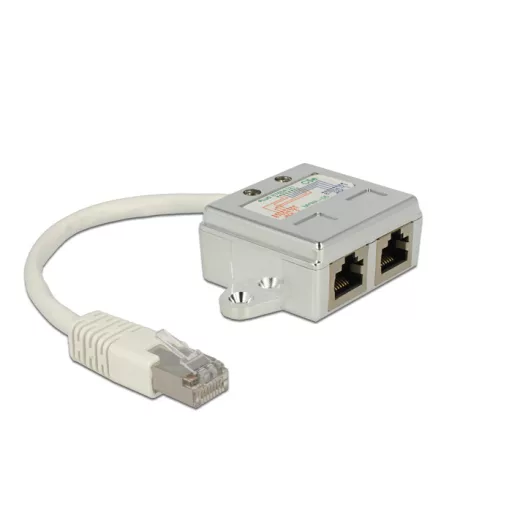 Delock RJ45 Port Doubler 1 x RJ45 apa > 2 x RJ45 anya (2 x ISDN) (65224)