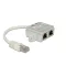 Delock RJ45 Port Doubler 1 x RJ45 apa > 2 x RJ45 anya (2 x ISDN) (65224)