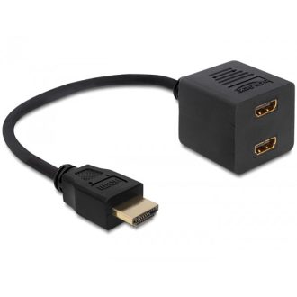   Delock adapter HDMI nagysebességű Ethernet 1x apa > 2x anya (65226)