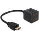 Delock adapter HDMI nagysebességű Ethernet 1x apa > 2x anya (65226)
