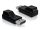 Delock Adapter Displayport male > Displayport mini female, nikkel bevonat, fekete (65237)