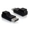 Delock Adapter Displayport male > Displayport mini female, nikkel bevonat, fekete (65237)