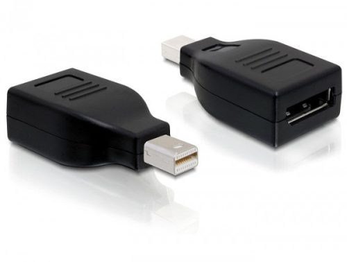 Delock Adapter Displayport mini male > Displayport female, fekete (65238)