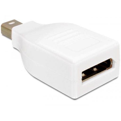 Delock Adapter Displayport mini apa > Displayport anya nikkel bevonat, fehér (65239)