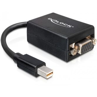   Delock adapter mini Displayport > VGA 15 pin anya - fekete (65256)