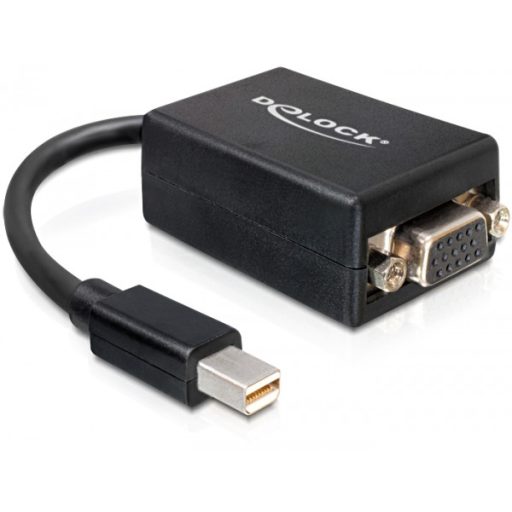 Delock adapter mini Displayport > VGA 15 pin anya - fekete (65256)