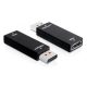 Delock adapter 20 tűs Displayport apa > 19 tűs HDMI anya, ESD védelem, fekete (65258)
