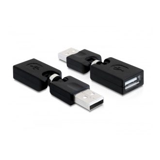 Delock forgatható adapter USB 2.0-A apa > anya (65260)