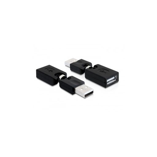 Delock forgatható adapter USB 2.0-A apa > anya (65260)