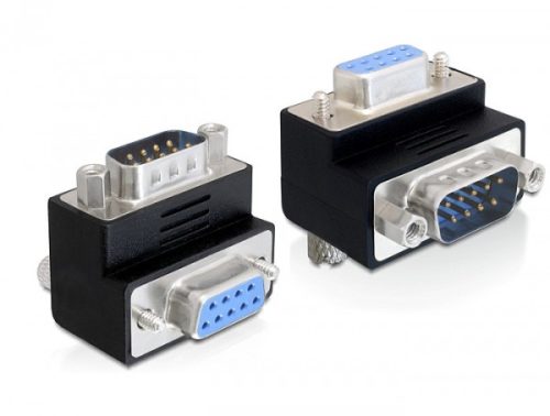 Delock adapter Sub-D 9 tűs apa >9tűs  anya 270 -ban elforgatott, fekete (65267)
