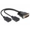 Delock DMS-59 apa > 2 x HDMI anya adapter, 20 cm (65280)