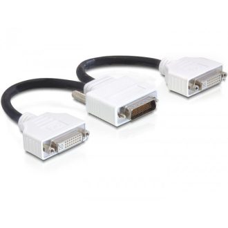   Delock Adapter DMS-59 apa > 2 x DVI 24+5 anya, 20 cm (65281)