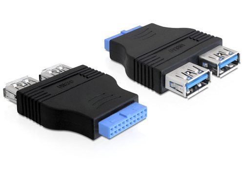 Delock adapter USB 3.0 tűs fejléc anya - 2 x USB 3.0 anya - párhuzamos