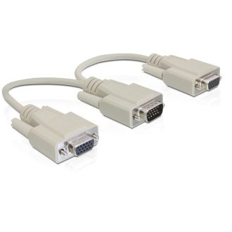 Delock VGA apa > 2 x VGA anya adapter, 20 cm (65328)