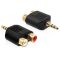 Delock adapter audio sztereo jack 3.5 mm 3 pin apa > 2 x RCA (Cinch) anya (65365)