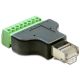 Delock adapter RJ45 apa > terminál tömb, 8 pin 2-részes (65389)