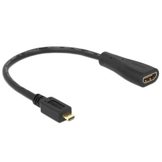   Delock nagy sebességű HDMI kábel Ethernettel - micro D apa > A anya (65391)