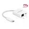 Delock USB Type-C  adapter Power Delivery porttal Gigabit LAN 10/100/1000 Mbps fehér (65402)