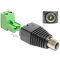 Delock Adapter DC 2.1 x 5.5 mm anya> Terminál blokk 2 érintkezővel 2-részes (65423)