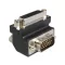 Delock DVI 24+5 pin anya > VGA 15 pin apa adapter, 90  forgatott (65425)