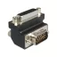 Delock DVI 24+5 pin anya > VGA 15 pin apa adapter, 90  forgatott (65425)