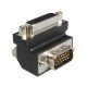 Delock DVI 24+5 pin anya > VGA 15 pin apa adapter, 90  forgatott (65425)