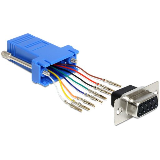 Delock adapter Sub-D 9 Pin anya > RJ45 anya, szerelő készlet (65430)