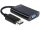 Delock Displayport apa > VGA 15 pin anya + audio + táp adapter (65439)