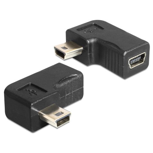 Delock USB-B mini 5 pin apa / anya adapter 90 -ban elforgatott (65448)