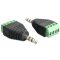 Delock sztereó jack apa, 3.5 mm > Terminal block 4pines adapter (65453)