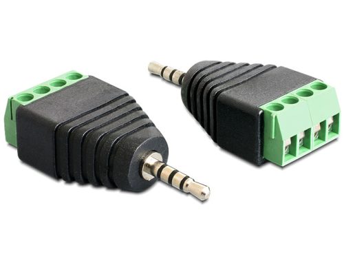 Delock sztereó jack apa, 2.5 mm > Terminal block 4pines adapter (65454)