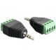 Delock sztereó jack apa, 2.5 mm > Terminal block 4pines adapter (65454)