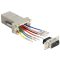 Delock Sub-D 9 Pin apa > RJ45 anya adapter, szerelő készlet (65462)