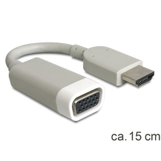   Delock adapter HDMI-A apa > VGA anya,15 cm, szürke (65469)