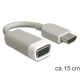 Delock adapter HDMI-A apa > VGA anya,15 cm, szürke (65469)
