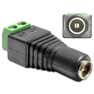   Delock DC 2.5 x 5.5 mm anya > Terminal Block 2 pin adapter (65485)